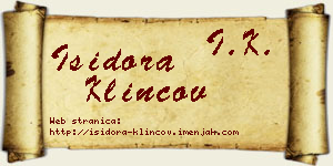 Isidora Klincov vizit kartica